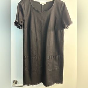 Turo by Vince Camuto Nordstrom Stretchy Black Shift Dress with Pockets